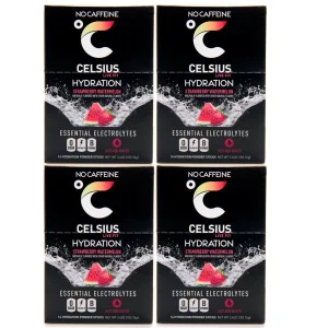 Mistura para bebida eletrolítica sem açúcar Celsius Hydration, pacote com 4