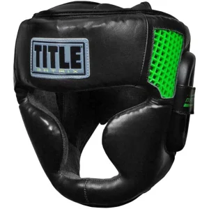 Title Boxing Matrix Full Face Training Headgear - Preto/Verde Neon