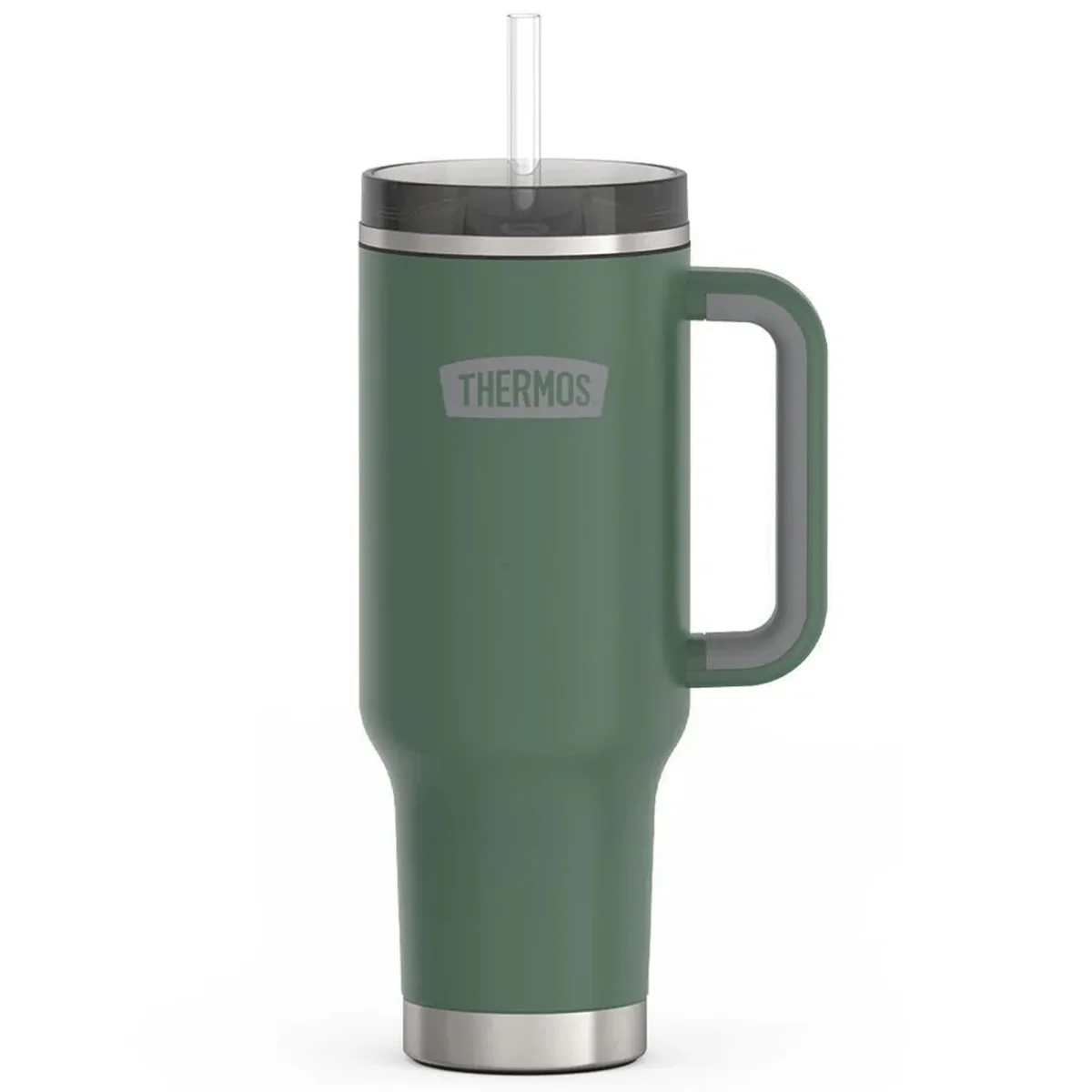 Caneca térmica de aço inoxidável de 40 oz com canudo - Image 2