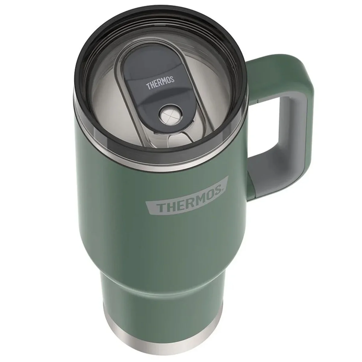 Caneca térmica de aço inoxidável de 40 oz com canudo - Image 6