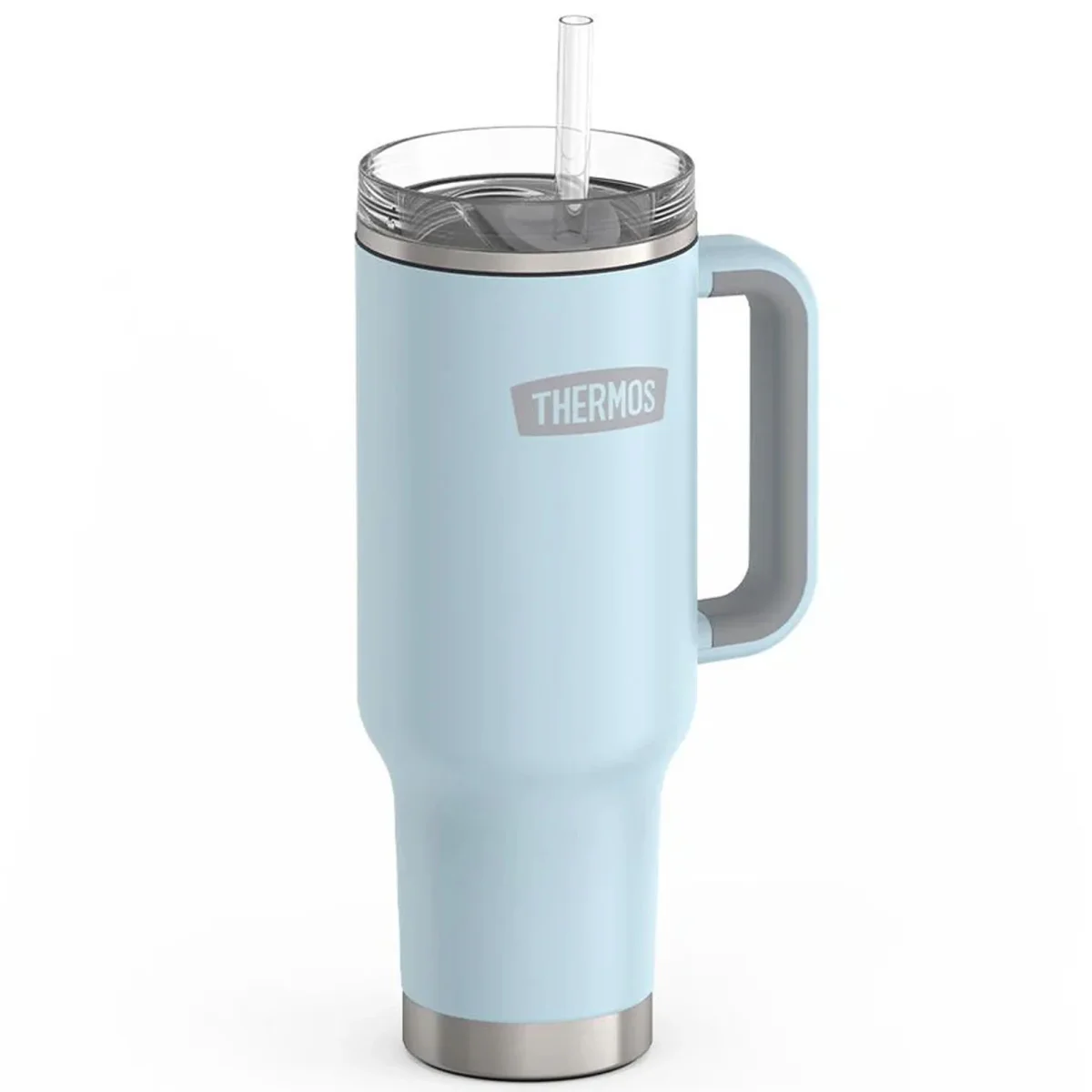 Caneca térmica de aço inoxidável de 40 oz com canudo - Image 9