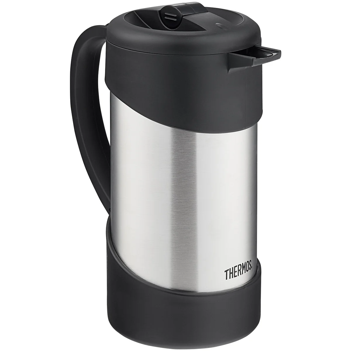 Thermos 34 oz. Prensa de café gourmet de aço inoxidável isolada - Prata/Preto