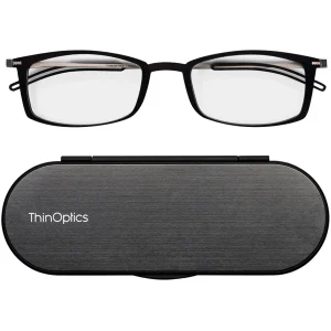 Óculos de leitura ThinOptics FrontPage Brooklyn com estojo Milano