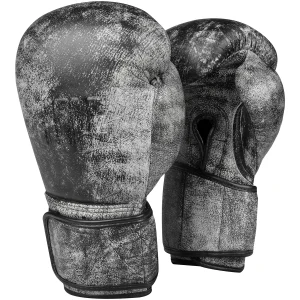 Título Boxing Distressed Glory Couro Gancho e Loop Luvas de Treinamento - Preto