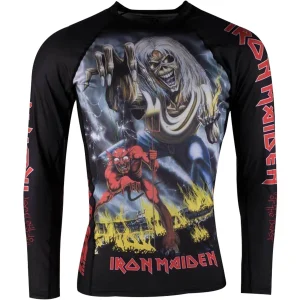 Tatami Fightwear Iron Maiden Número da Besta Manga Longa BJJ Rashguard