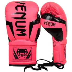 Luvas de boxe Venum Elite Lace Up - Neo Pink
