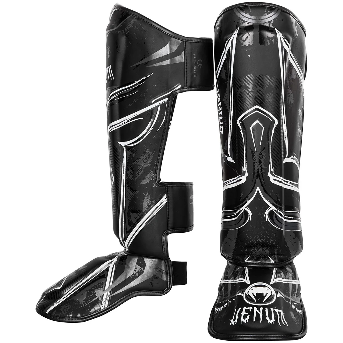 Caneleiras protetoras Venum Gladiator 3.0 - Preto/Branco - Image 3