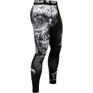 Venum Santa Muerte 3.0 Dry Tech Compression Spats - Preto/Branco