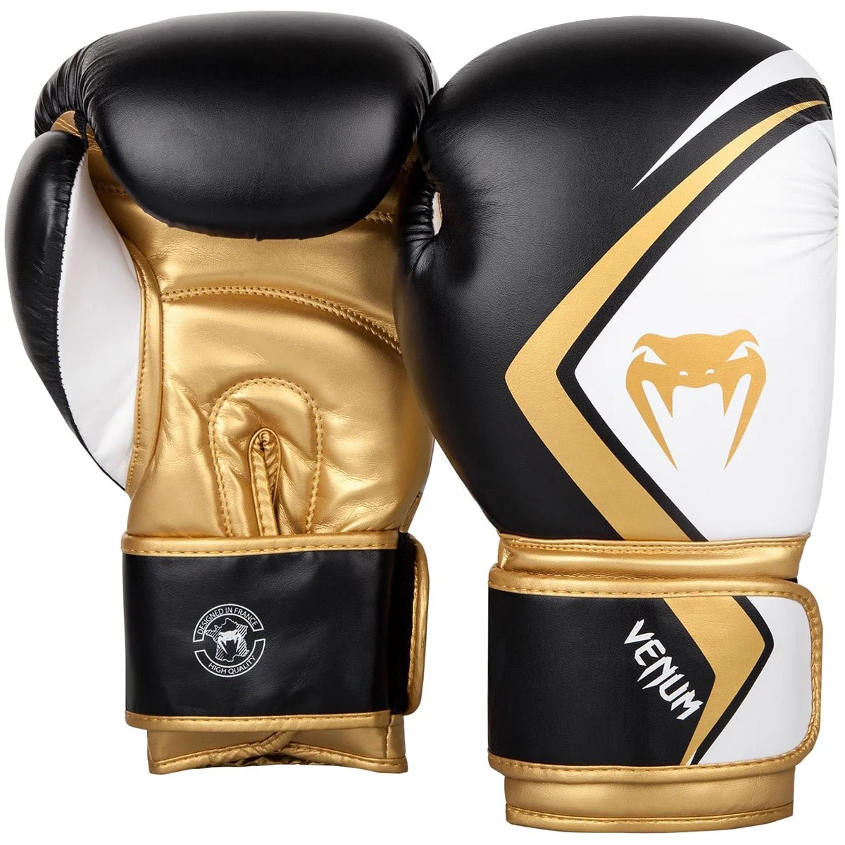 Luvas de boxe Venum Contender 2.0 Training - Preto/Branco/Dourado