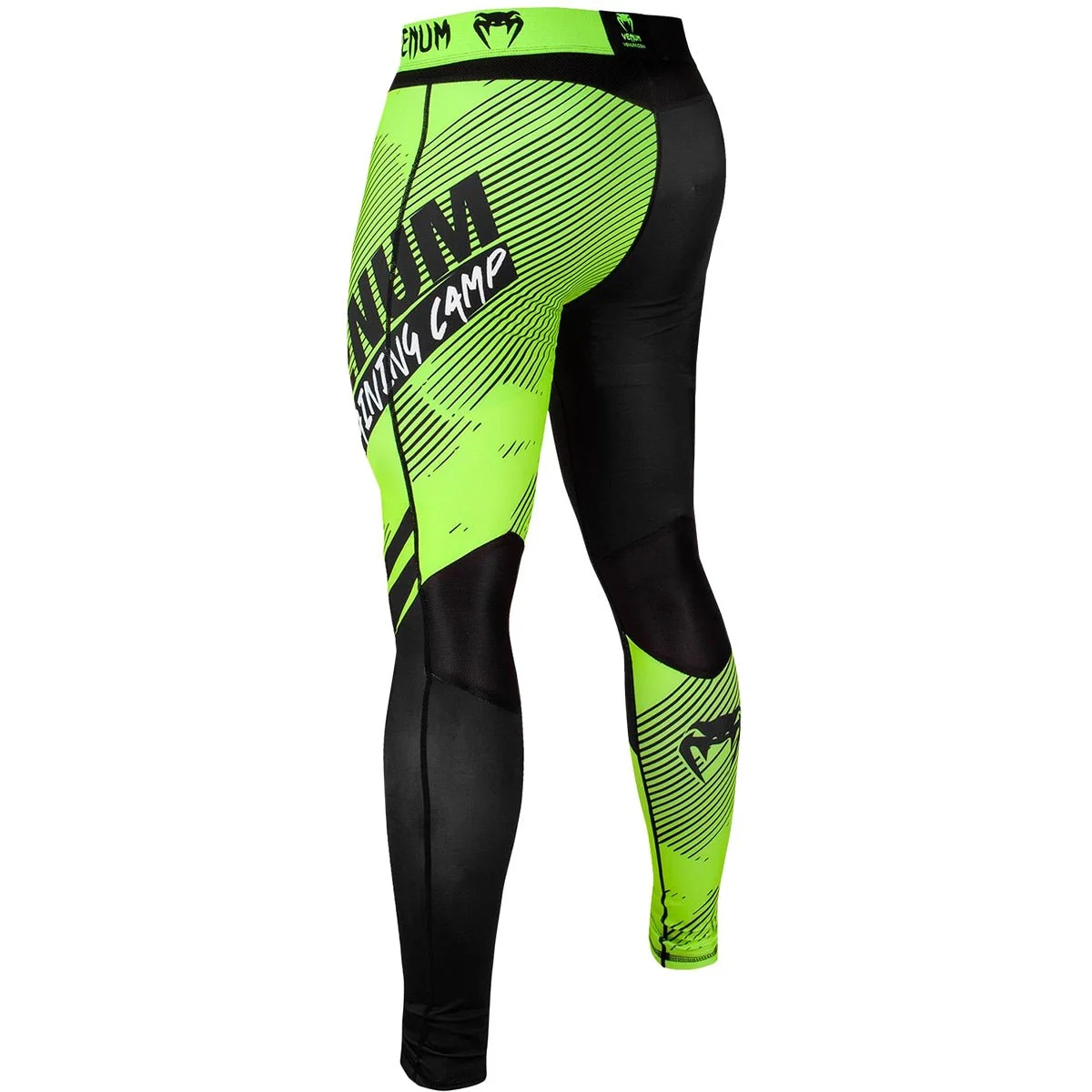 Venum Training Camp 2.0 Compression Spats - Preto/Amarelo Neon - Image 4