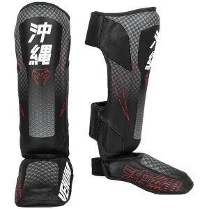 Venum Okinawa 3.0 Protetores MMA Caneleiras Instep - Preto/Vermelho
