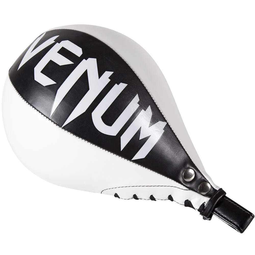Saco de velocidade de couro Venum Premium Skintex - Preto/Gelo - Image 4