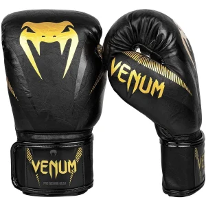 Luvas de boxe Venum Impact Hook and Loop - Dourado/Preto