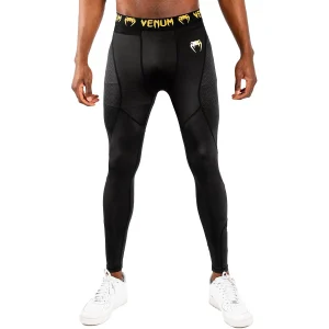 Venum G-Fit Compression Spats - Preto/Dourado