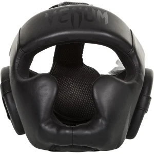 Venum Challenger 2.0 Skintex Couro MMA Treinamento Headgear - Preto